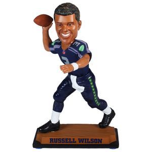 Seattle Seahawks Russell Wilson #3 Real Bobblehead, 10"